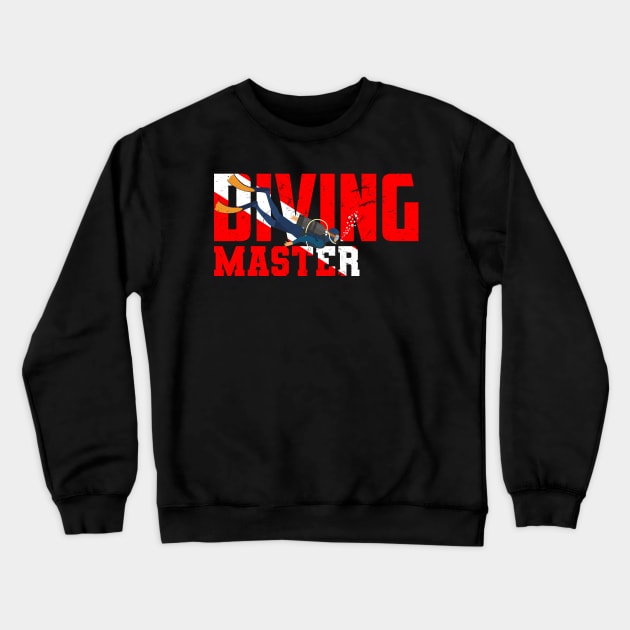 Scuba Diving Dive Master Tshirt Vintage Dive Lover Gifts Crewneck Sweatshirt by uglygiftideas